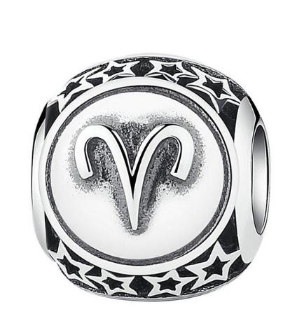 BAMOER 925 Sterling Silver Aquarius Star Sign Zodiac Beads Charms fit Bracelets PSC048 - V.I.P Digital Presence