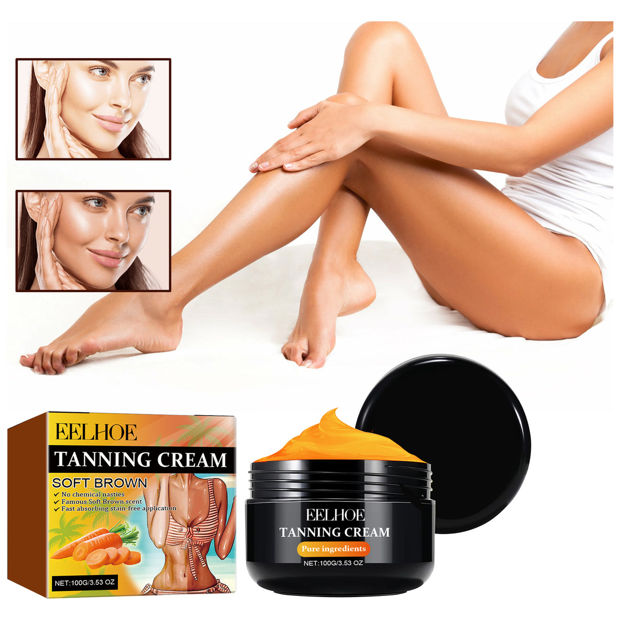 Tanning Cream, Outdoor Beach Tanning Helps Tan Wheat Tan Moisturizes Skin And Helps Tan Skin - V.I.P Digital Presence