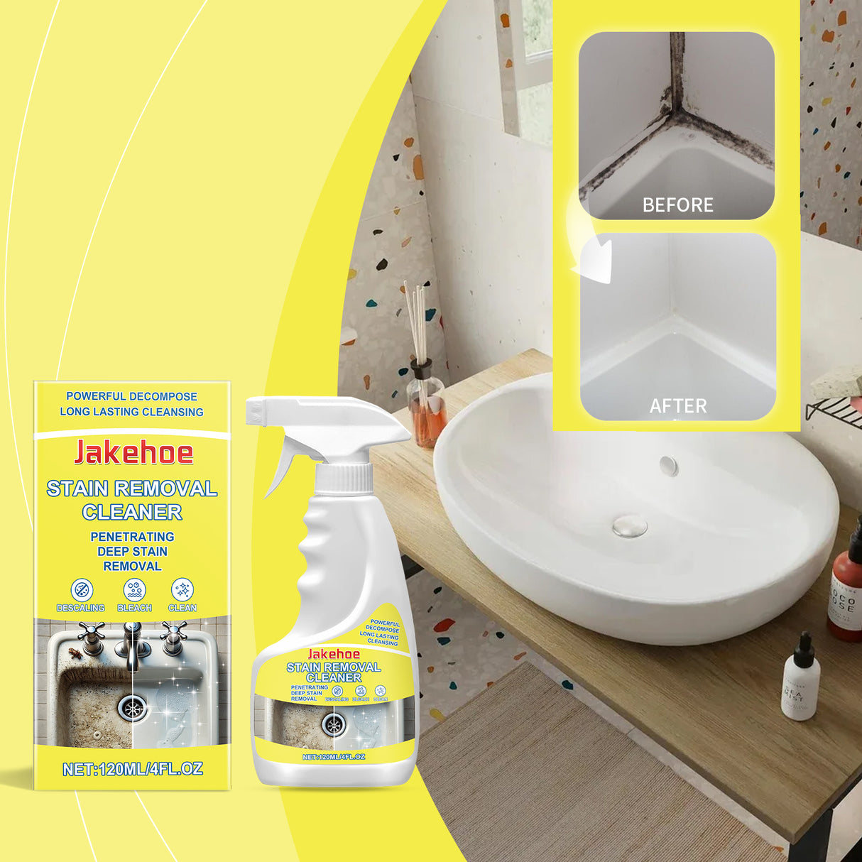 Stain Remover Scale Household Tile Crevices Refrigerator Sink Toilet Stain Remover - V.I.P Digital Presence