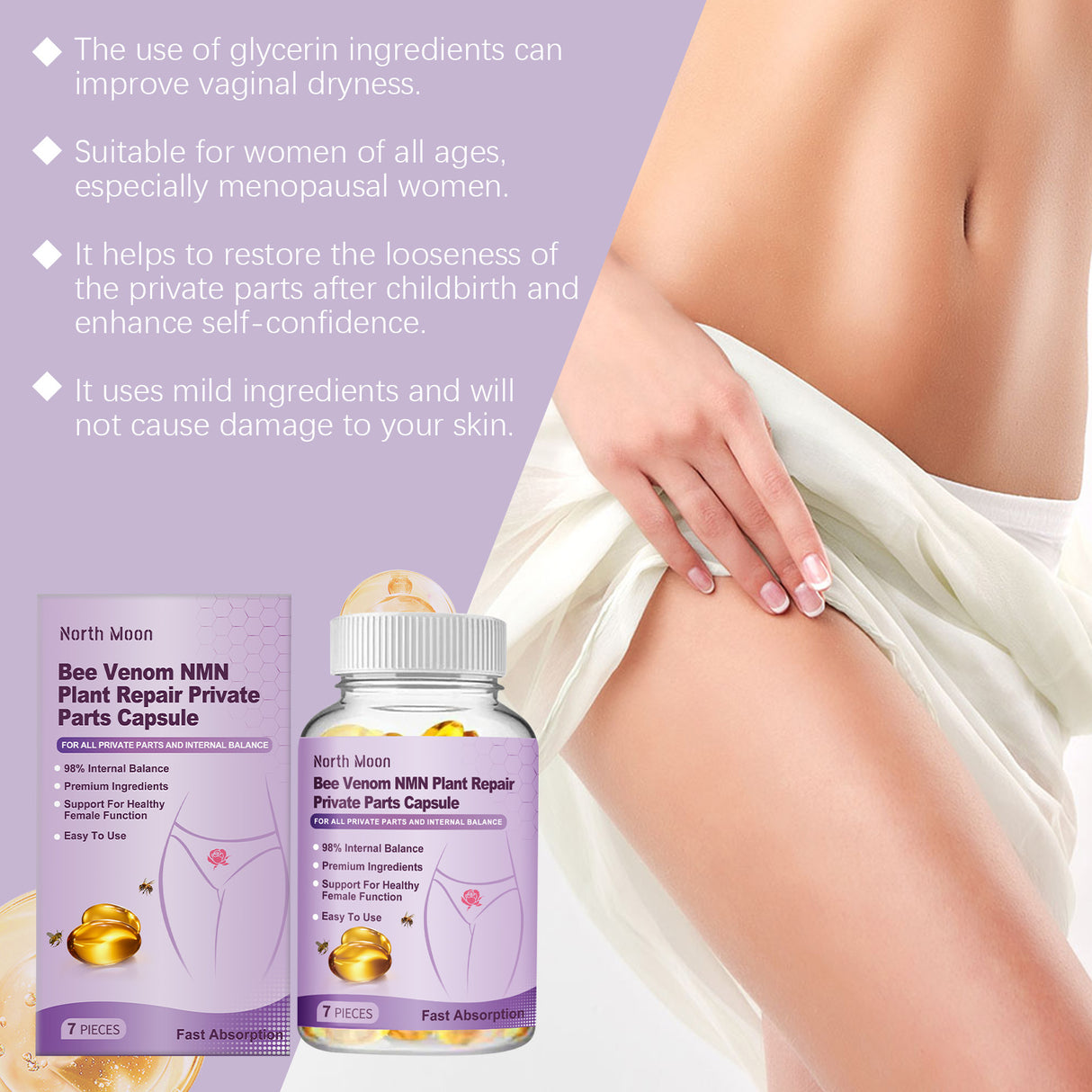 Women's Body Care Capsules Gently Moisturize The Body And Skin, Firm And Balance Care - V.I.P Digital Presence