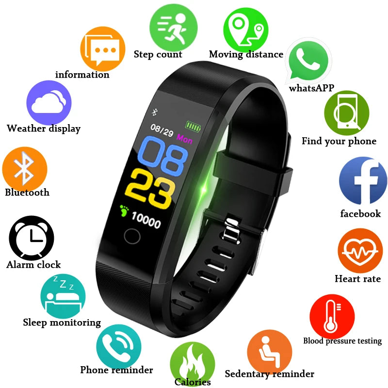 Smart Watch Men Women Heart Rate Monitor Blood Pressure Fitness Tracker Smartwatch Sport Watch - V.I.P Digital Presence