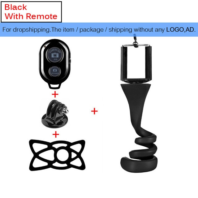 Flexible selfie stick monopod wireless Bluetooth tripod monkey holder for GoPro iPhone camera phone car bicycle universal - V.I.P Digital Presence