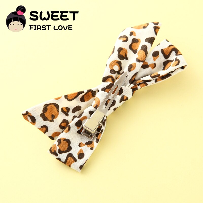 5pcs/lot Girls Leopard Fabric Bow Hairpins Soft Bowknot Hair Clips Children Customized Gift Simple Hair Accessories Headwear - V.I.P Digital Presence