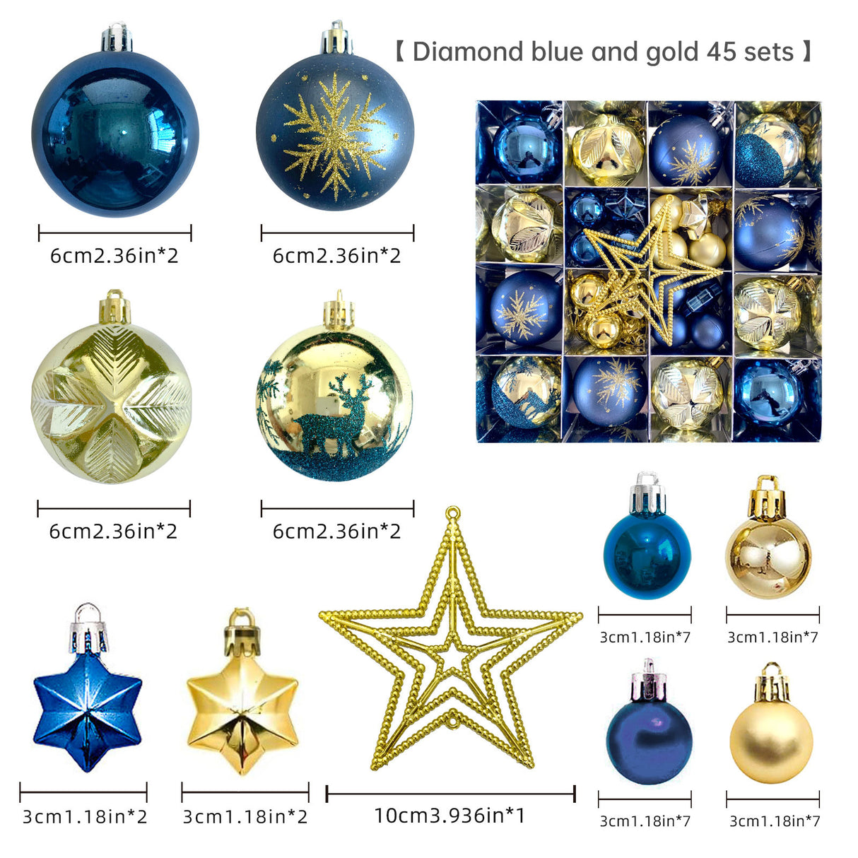 Christmas decoration 6cm electroplated ball plastic ball special-shaped painted Christmas ball gift Christmas tree pendant - V.I.P Digital Presence
