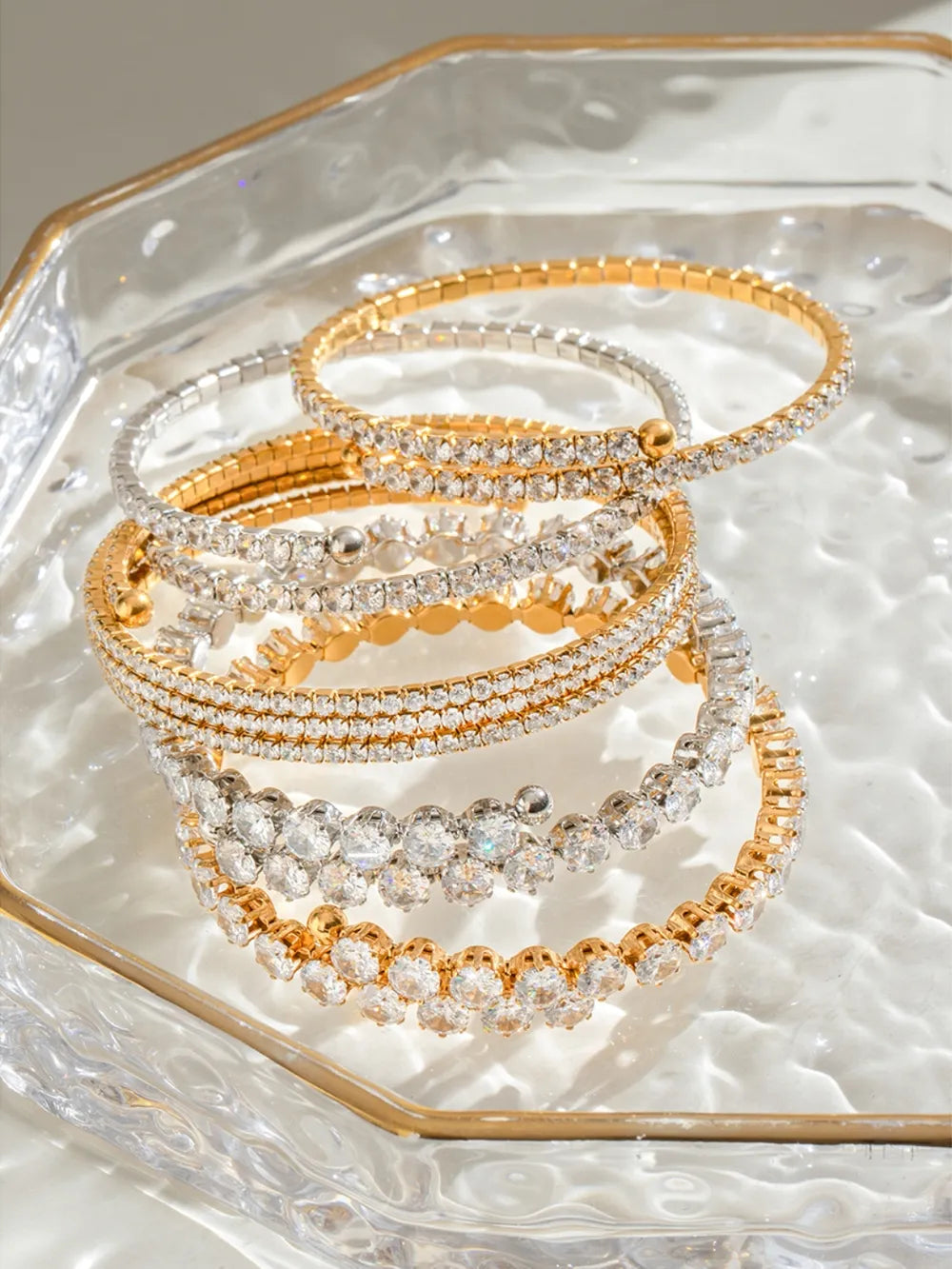 Stainless Steel Inlaid Zircon Bracelet - V.I.P Digital Presence