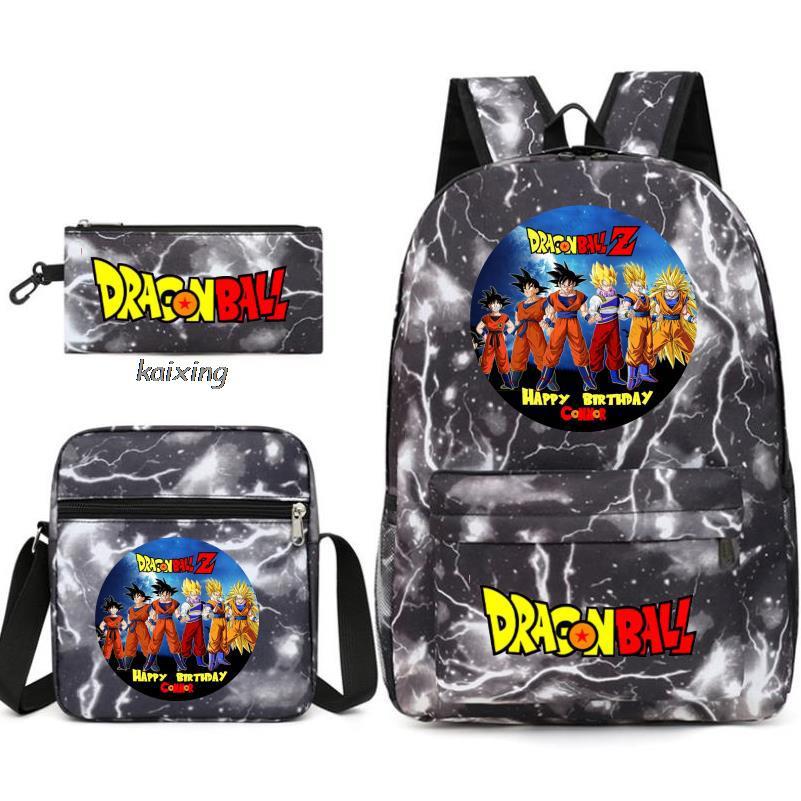 Youth Dragon Ball Backpack Student Shoulder Bag Travel Bag 3-Piece Set - V.I.P Digital Presence