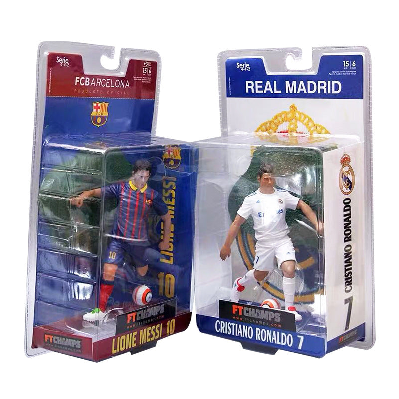 Sports football star Cristiano Ronaldo Lionel Messi Barcelona Real Madrid football fan commemorative figurine - V.I.P Digital Presence