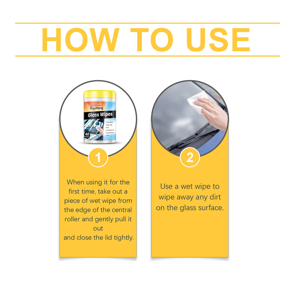 Car Glass Cleaning Wipes Glass Rearview Mirror Anti-Fog Refurbished Anti-Oil Cleaning Universal Wipes - V.I.P Digital Presence