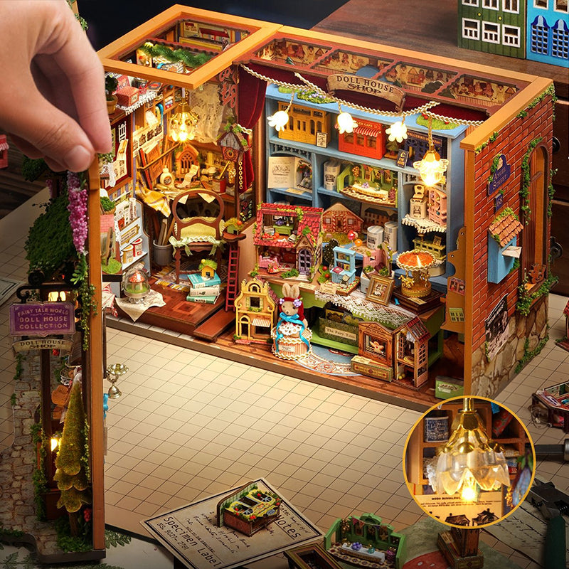 DIY wooden fairy-tale Wonderhous: mini bookends, assembleable houses, gifts, home decor - V.I.P Digital Presence