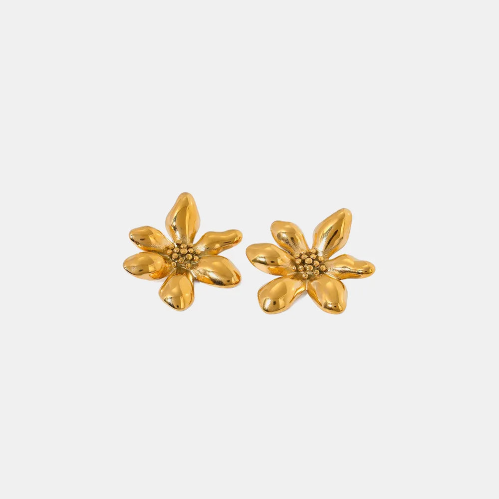 Stainless Steel Flower Earrings - V.I.P Digital Presence