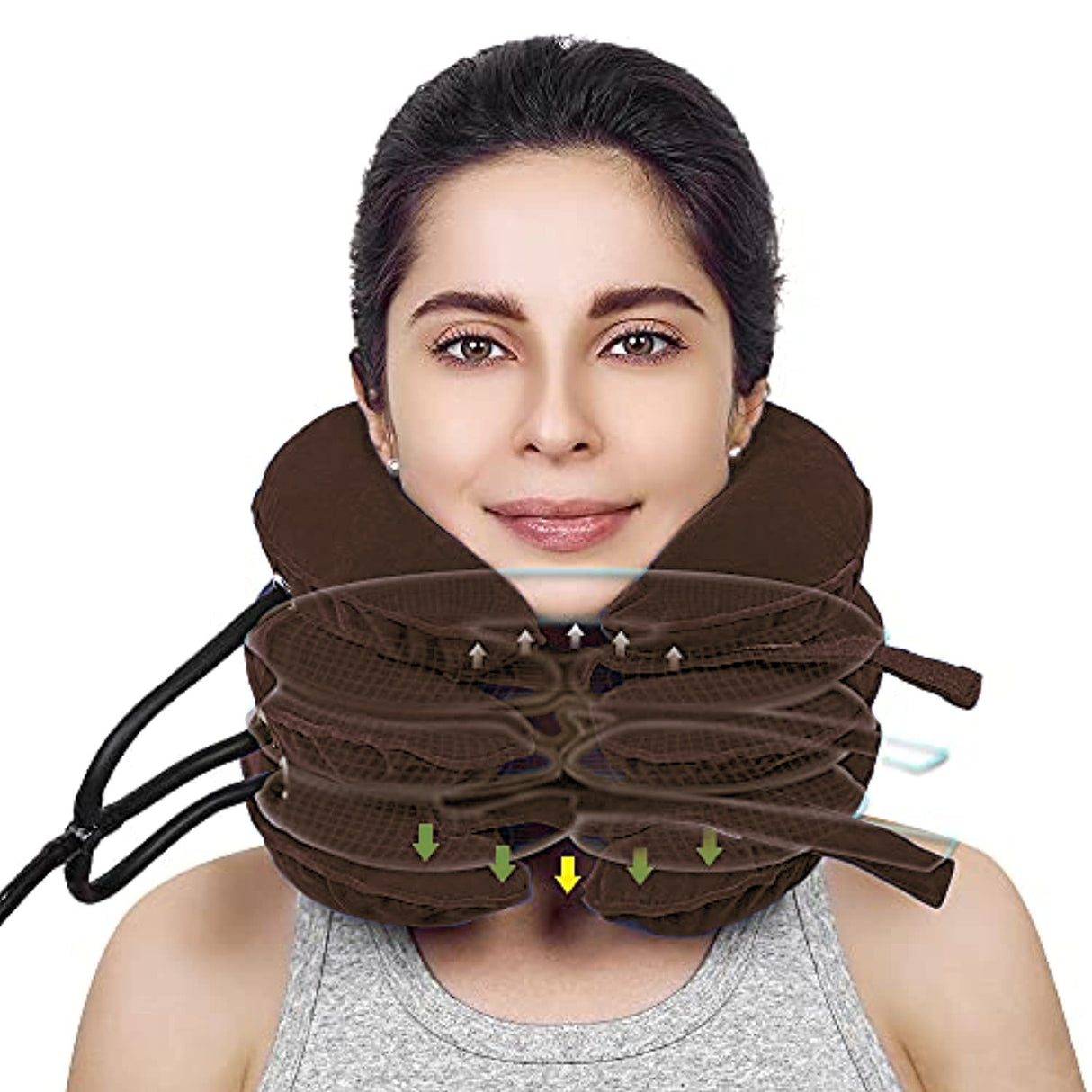 Cervical Traction Device Neck Support Pillow Inflatable Adjustable Neck Stretcher Three-Layer Inflatable Neck Pillow - V.I.P Digital Presence