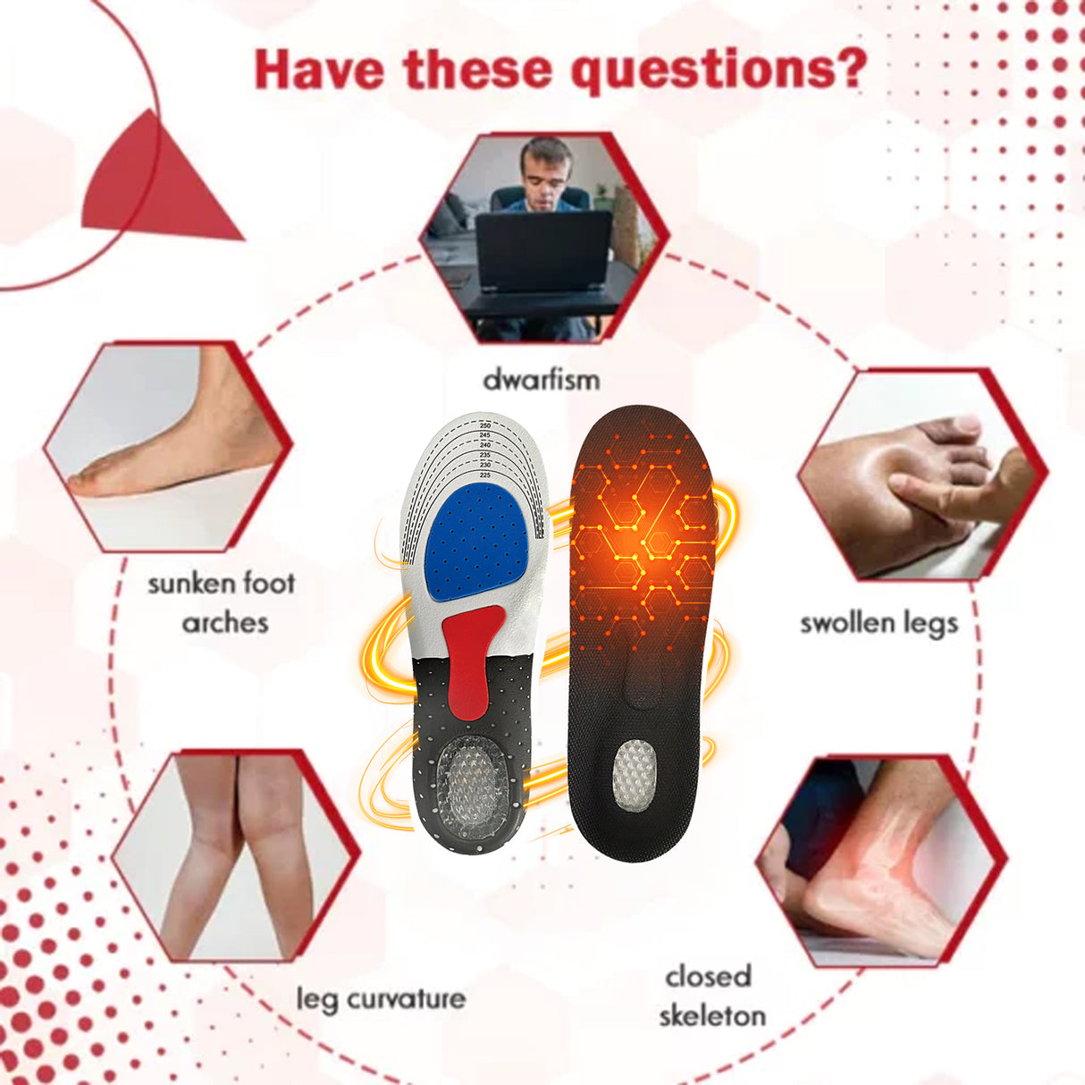 Corrective Foot Insoles, Arch Support Insole Non-Slip And Wear Resistant Foot Posture Correction Insole - V.I.P Digital Presence