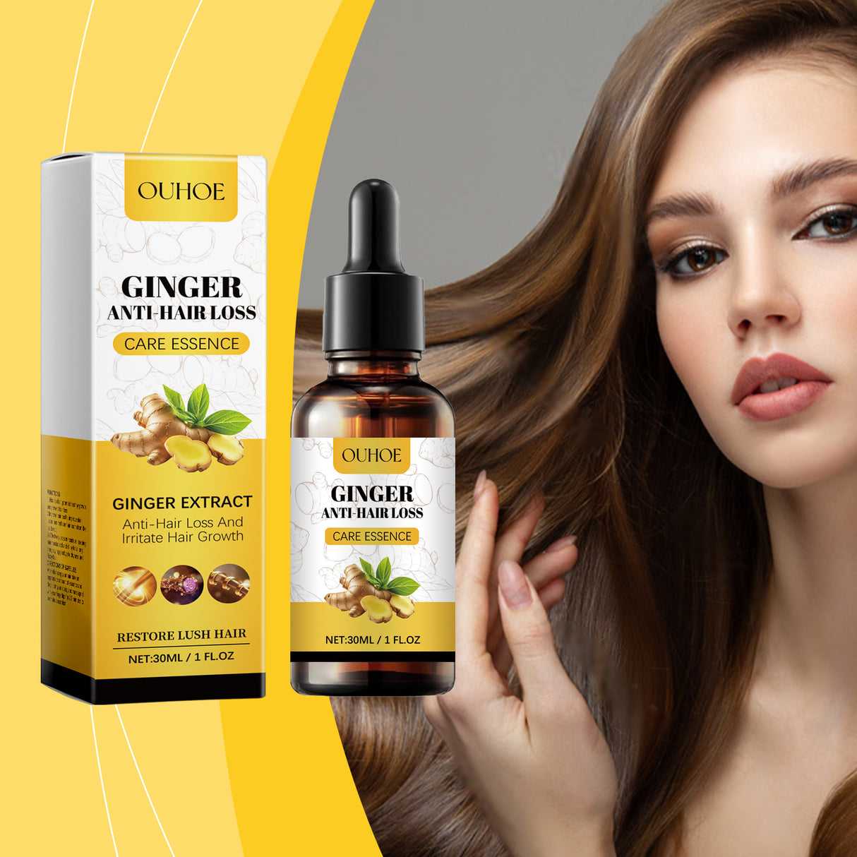 Ginger Hair Essential Oil Ginger Plant Extract Gently Nourishes And Moisturizes Hair And Scalp - V.I.P Digital Presence
