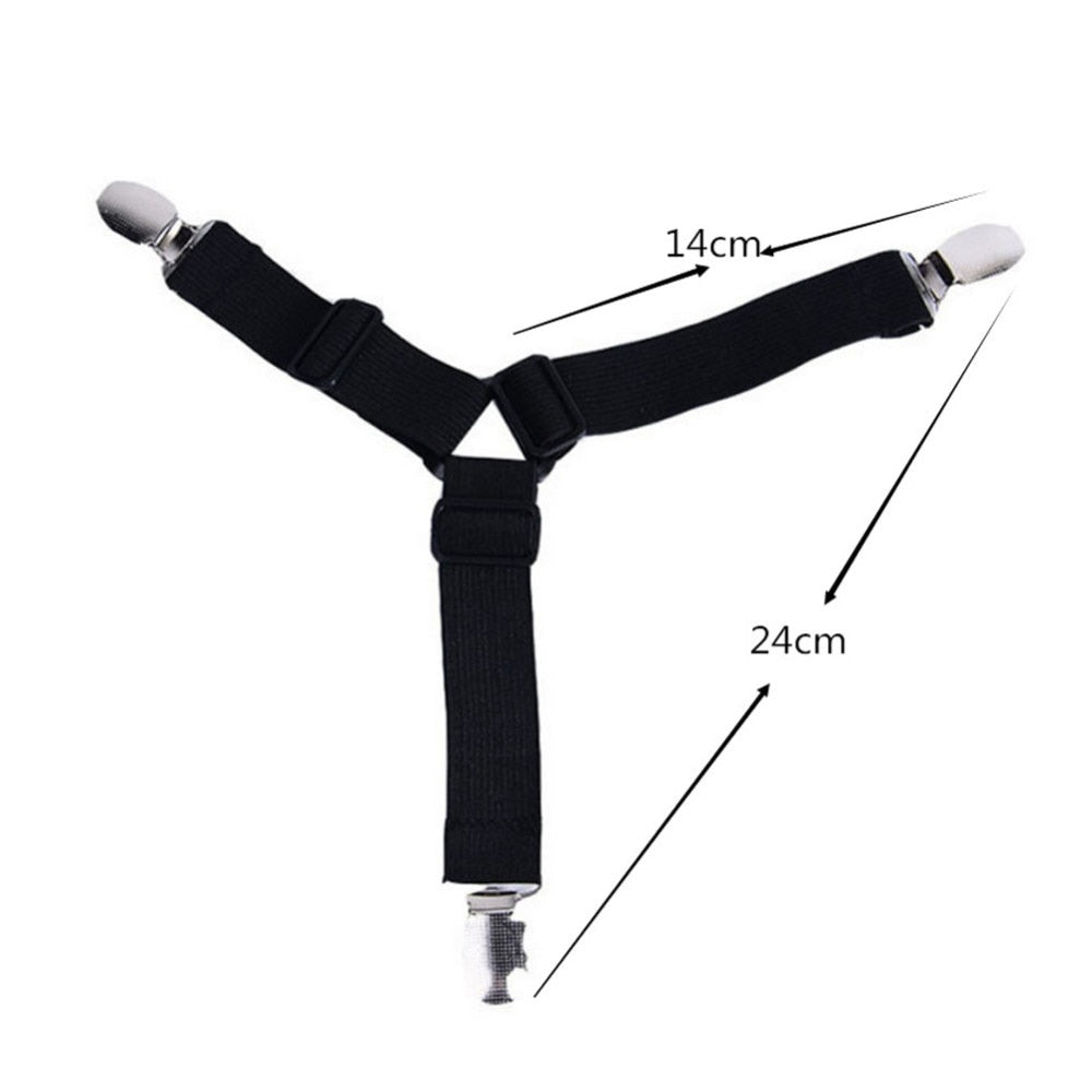 Bedding Article Accessory 4pcs Nylon Buckle Elastic Band Non Slip Sheet Fixer Holder for Bed sheets Practical Bedspread