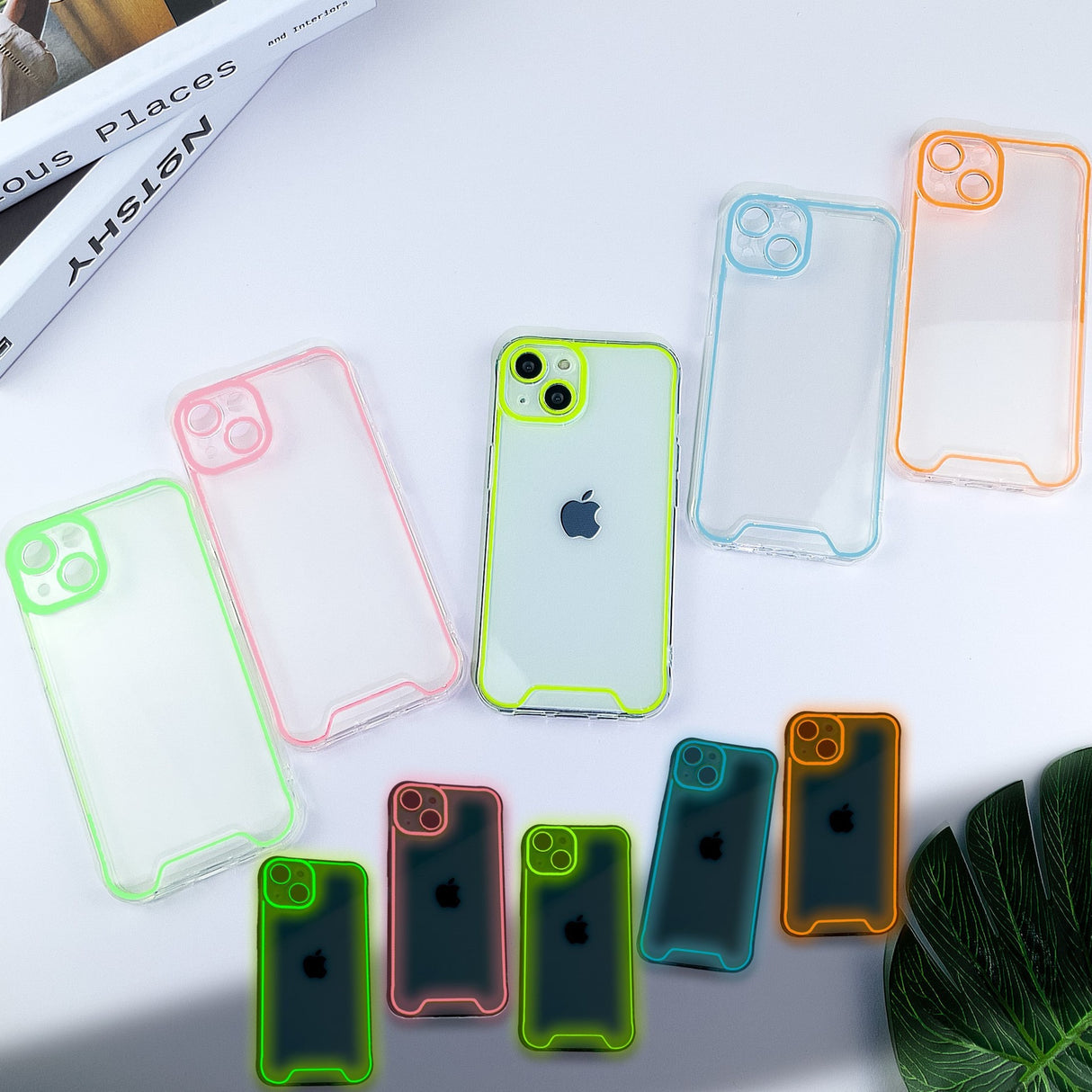 Suitable for iPhone 15 Promax luminous phone case Apple 13/12 transparent material silicone protective case - V.I.P Digital Presence
