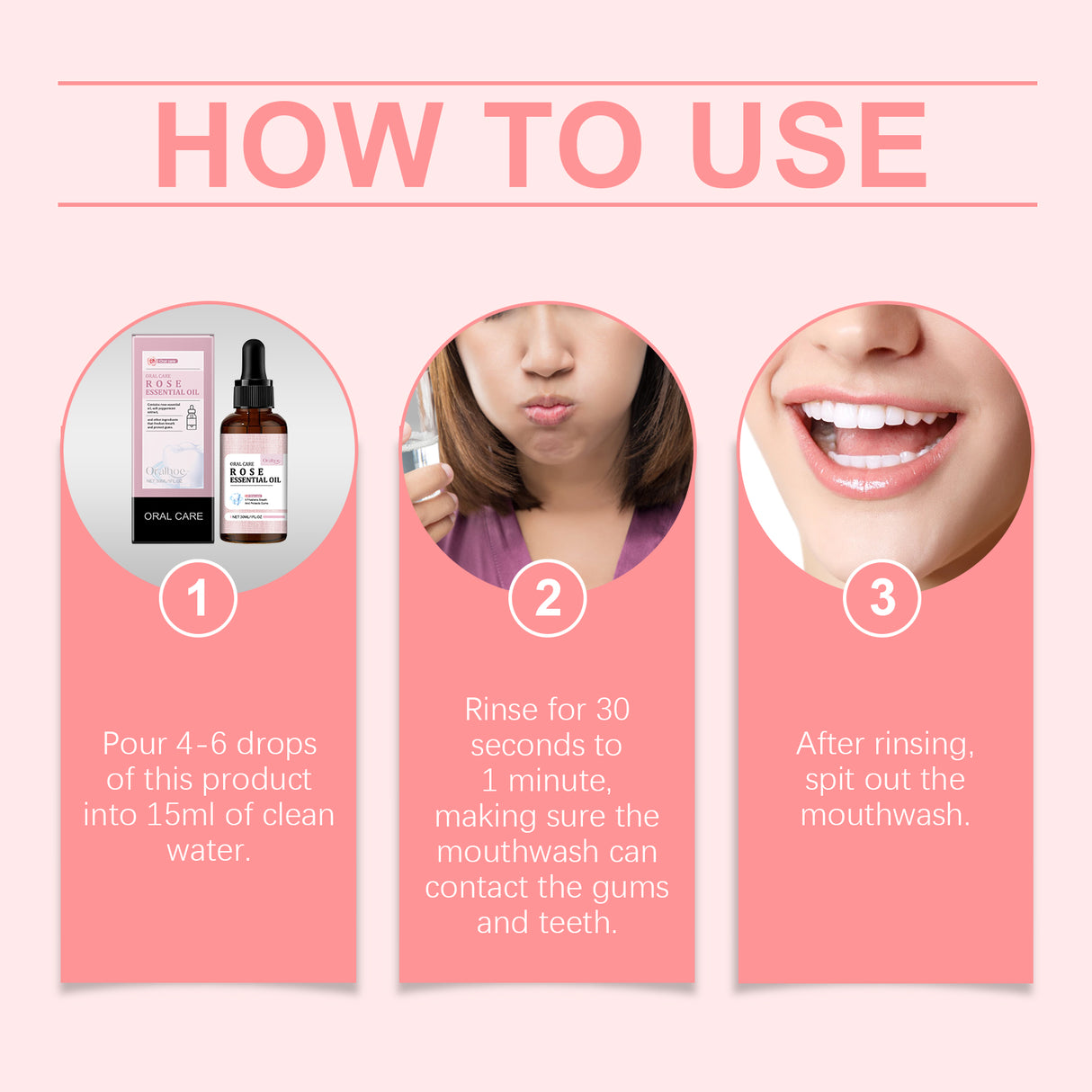 Mouth Rose Mouthwash Oral Hygiene Care Clean Tooth Stains, Gingiva And Freshen Breath - V.I.P Digital Presence