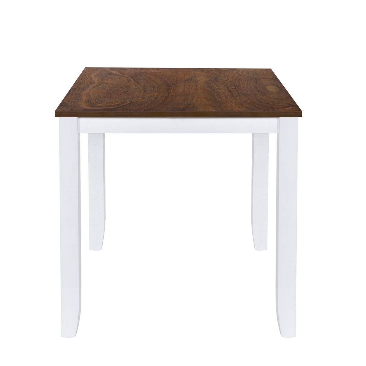 TOPMAX Rustic Minimalist Wood 5-Piece Dining Table Set with 4 X-Back Chairs for Small Places White