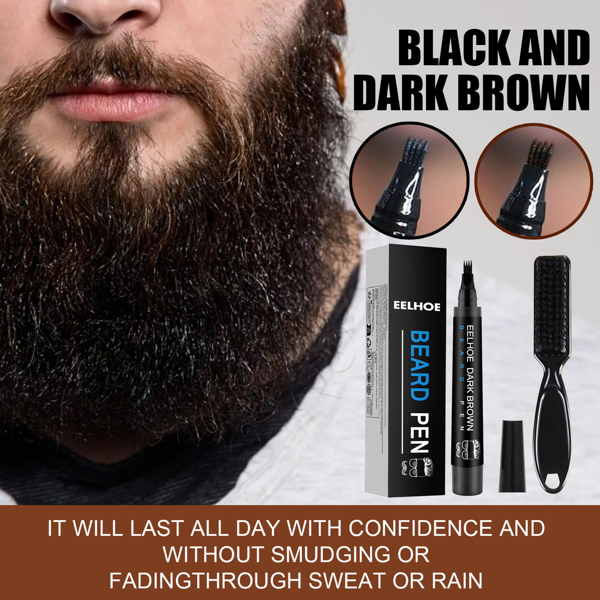 Beard Refill Pen Kit Men's Beard Natural Waterproof Beard Pen Beard Tracing Pen - V.I.P Digital Presence