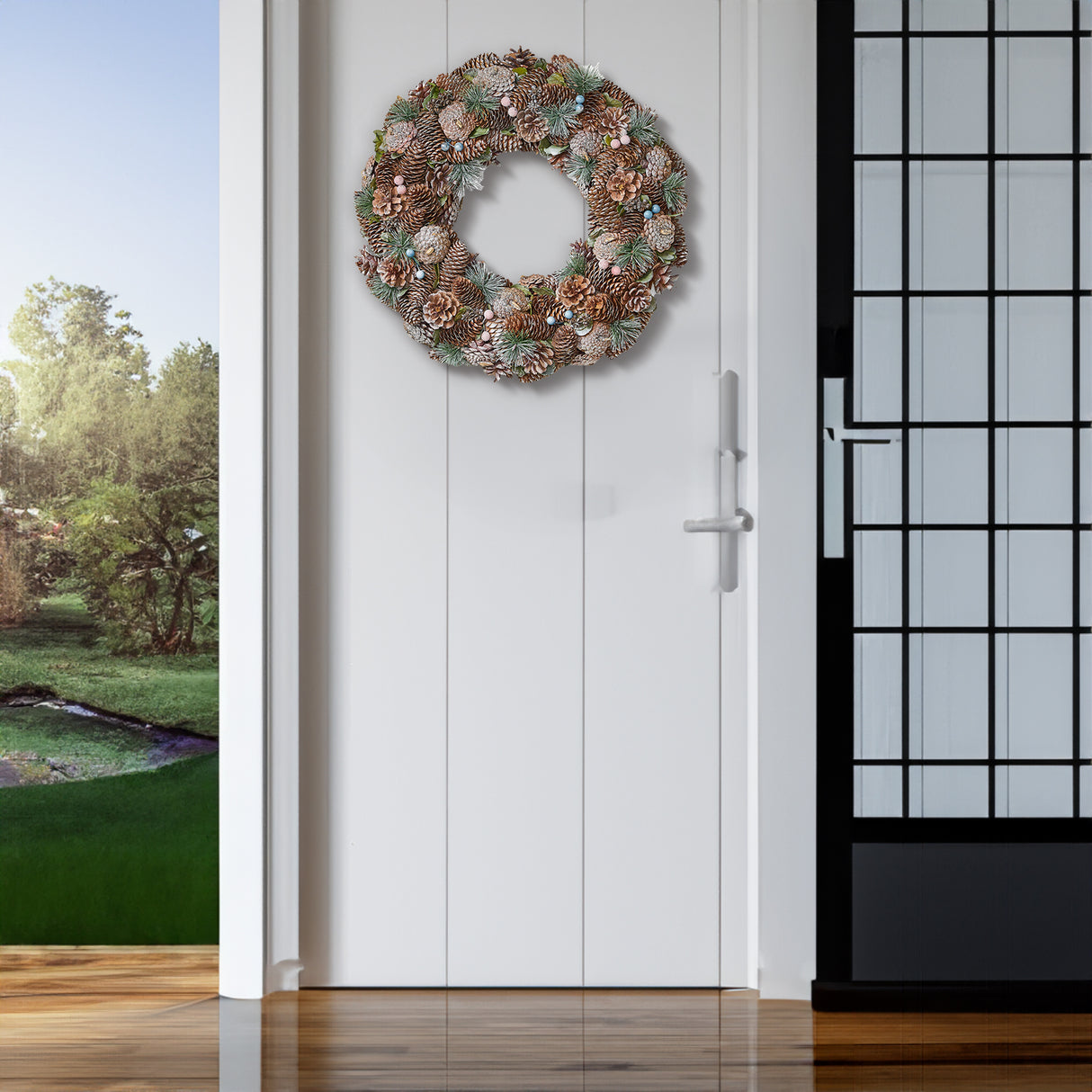 18.5'' PINE CONE WREATH - V.I.P Digital Presence