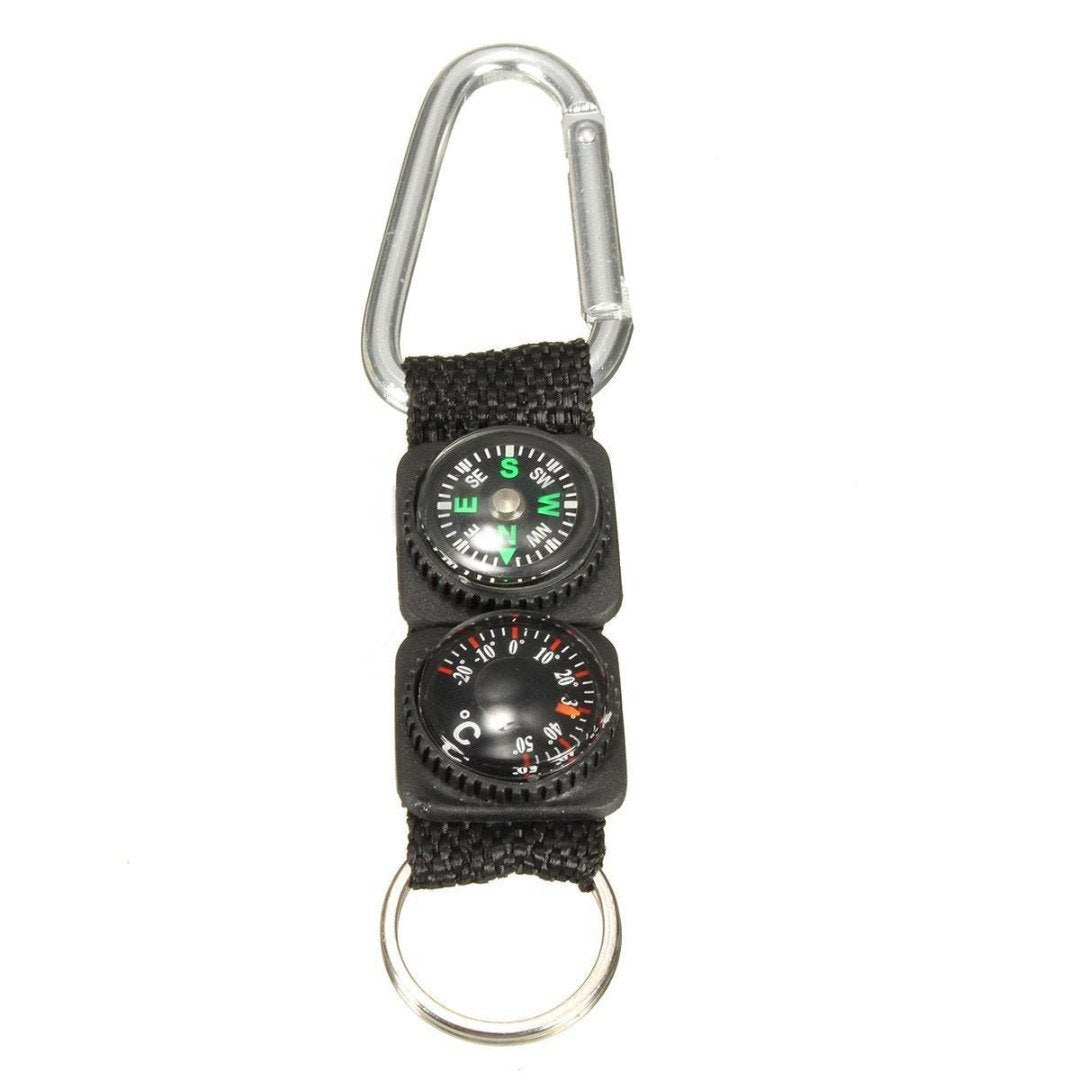 Mini Multifunction 3 in 1 Compass Thermometer Carabiner - V.I.P Digital Presence