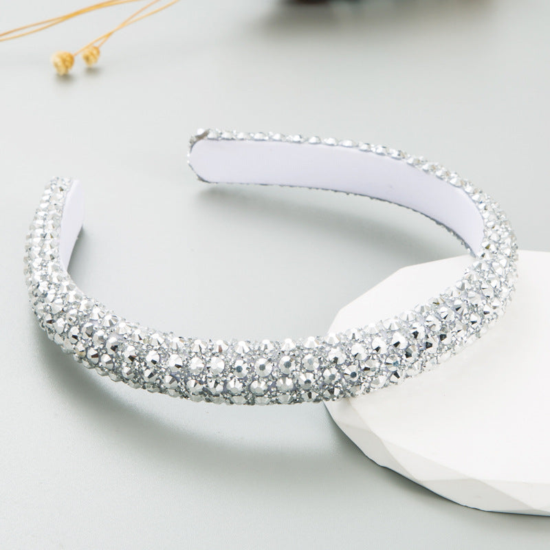 Colorful Rhinestone Full Drill Hoop Trendy Online Red The Same Super Flash Headdress - V.I.P Digital Presence