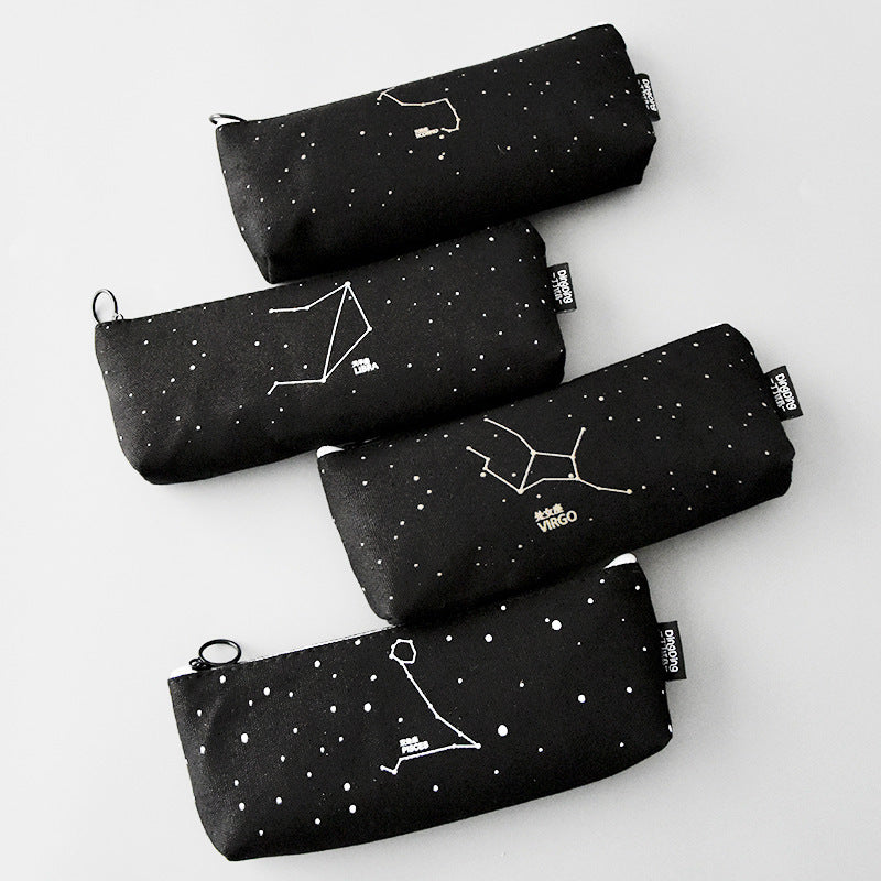 Fresh Pencil Bag Student Cotton and Linen Pencil Bag Female Constellation Stationery Bag - V.I.P Digital Presence