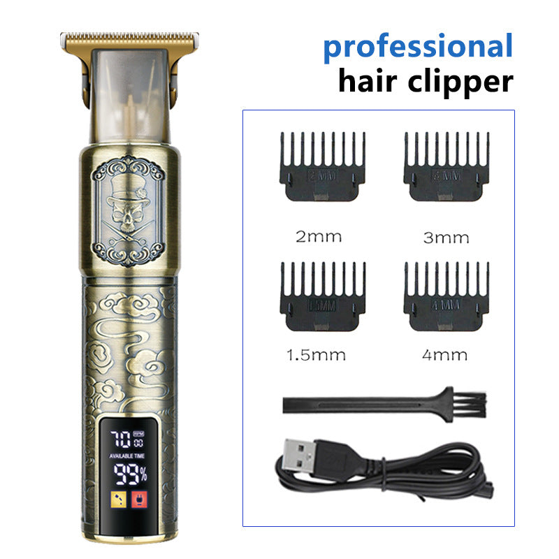 T9 Hairdresser With LCD Display Electric Hair Clipper Household Large Screen Digital Display Electric Hair Clipper Carving Oil Head Shaver Hair Clipper - V.I.P Digital Presence