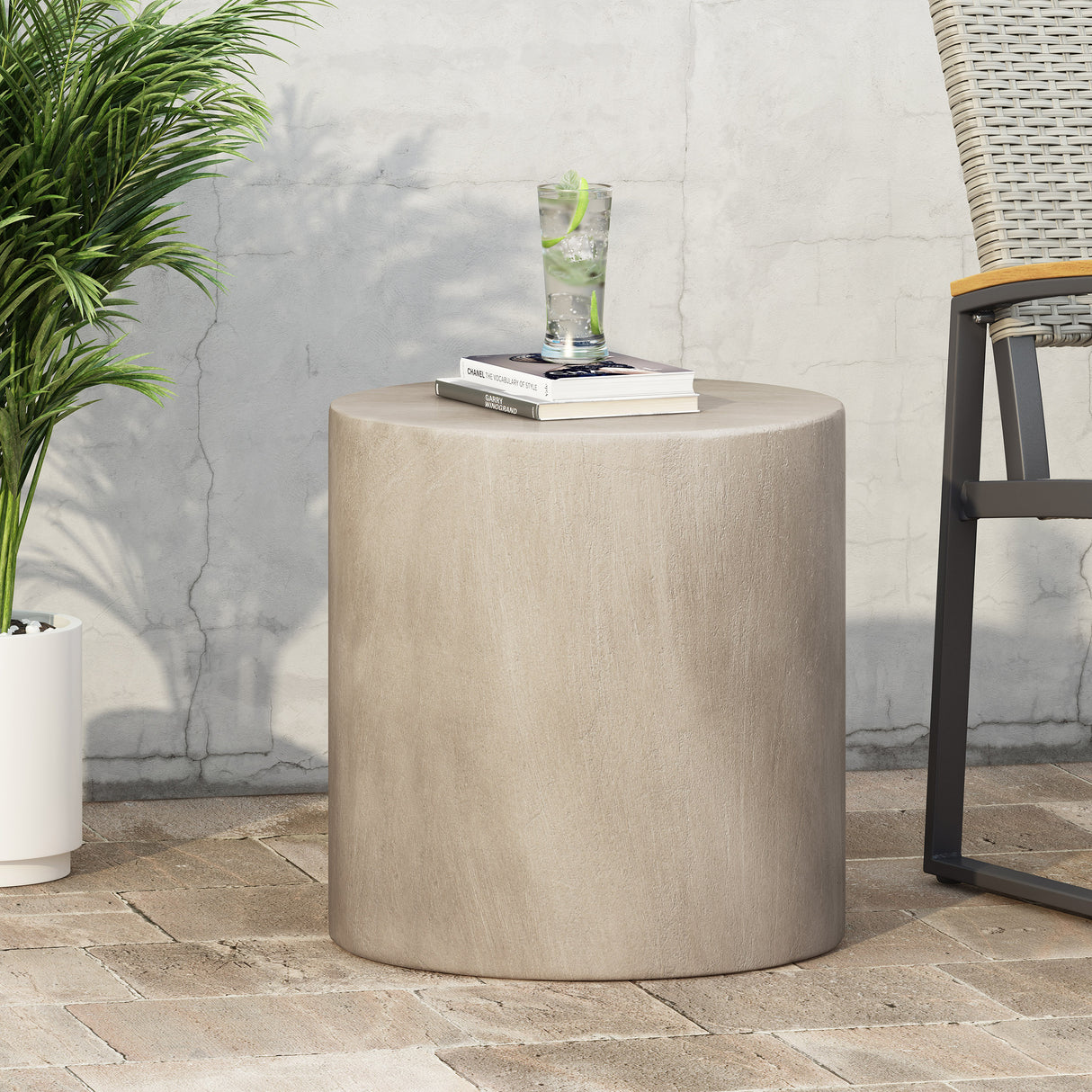 Light Concrete Side Table,Light Gray - V.I.P Digital Presence