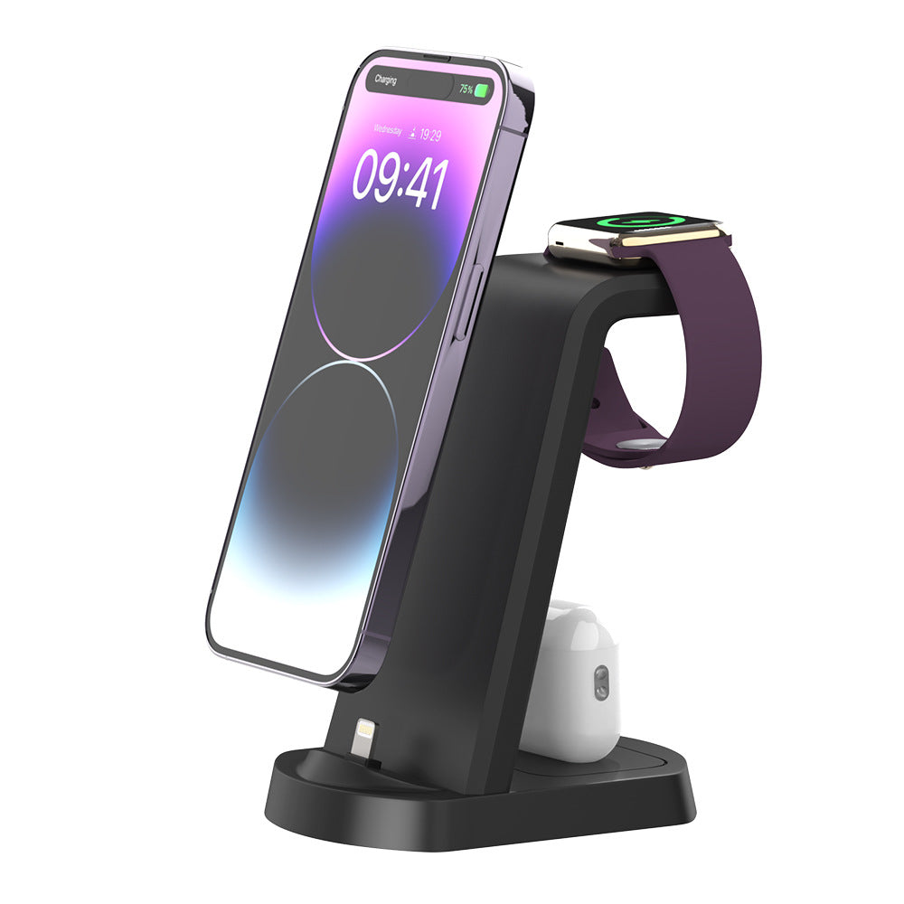Three In One Wireless Charger Suitable for Mobile Phones, Headphones, Watches, Charging Brackets, Vertical Wireless Charging - V.I.P Digital Presence