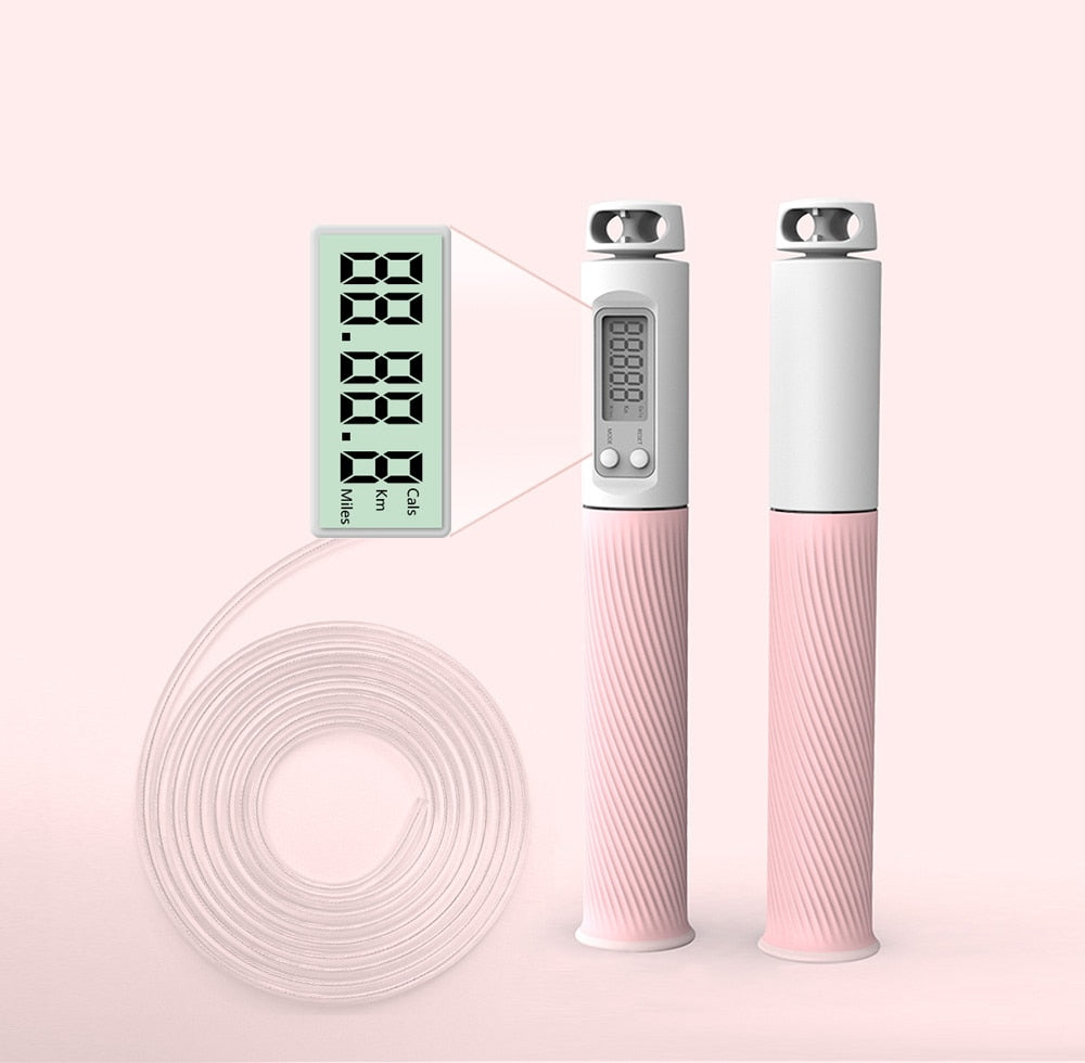 Valentine DAY women lady girl dual use home jump skipping rope Wireless with counter digital smart keep fit crossfit weighted