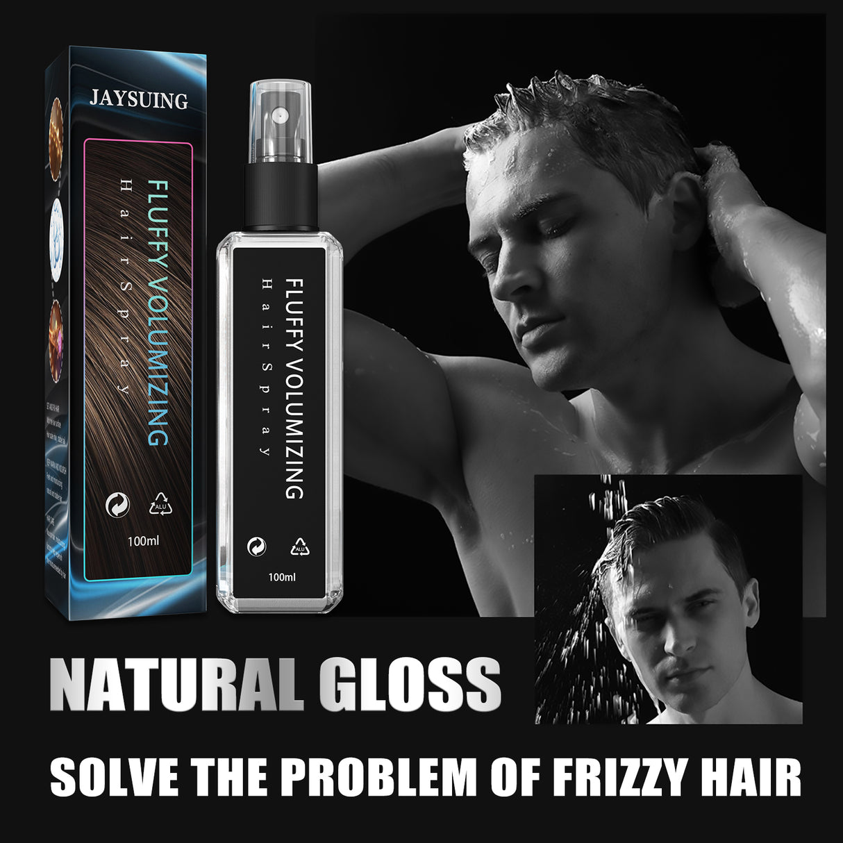 Hair Styling Spray Moisturizing Styling Fragrance Lasting Curly Hair Styling Dry Gel Hairspray Hair Fluffy Gel Water 100ml - V.I.P Digital Presence