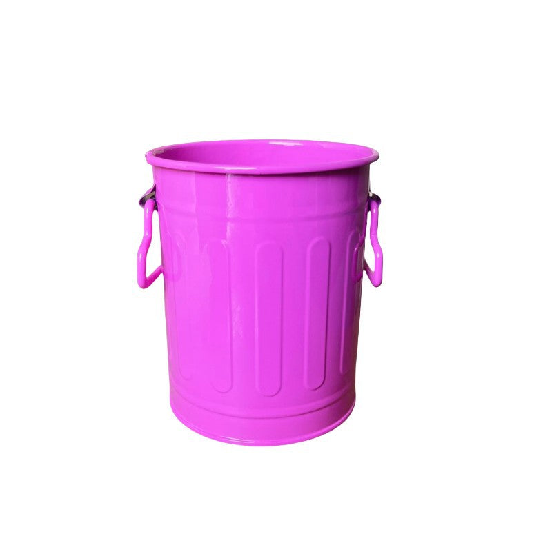 Cylindrical wrought iron pen holder DIY creative desktop storage bucket multifunctional stationery pen holder - V.I.P Digital Presence