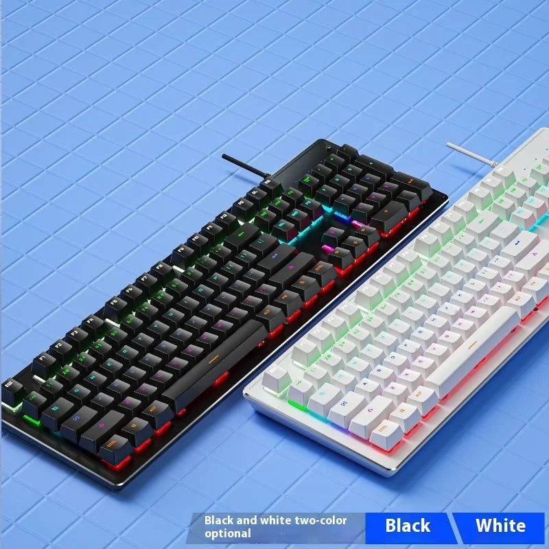 Cracked K880 Hot Swappable Mechanical Keyboard, Esports Game, Green Axis Office Computer Keyboard, Wired Mechanical Keyboard - V.I.P Digital Presence