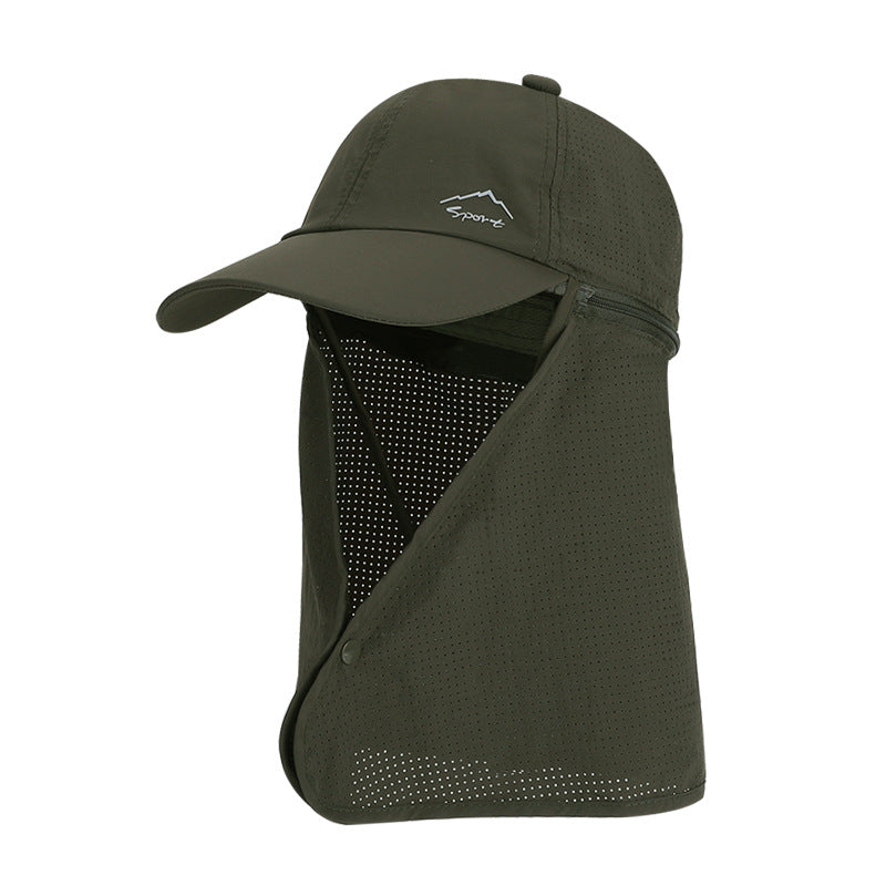 1pc Summer Baseball Cap with Detachable 360° Neck Sun Flap. For men, hiking, fishing, outdoor. - V.I.P Digital Presence