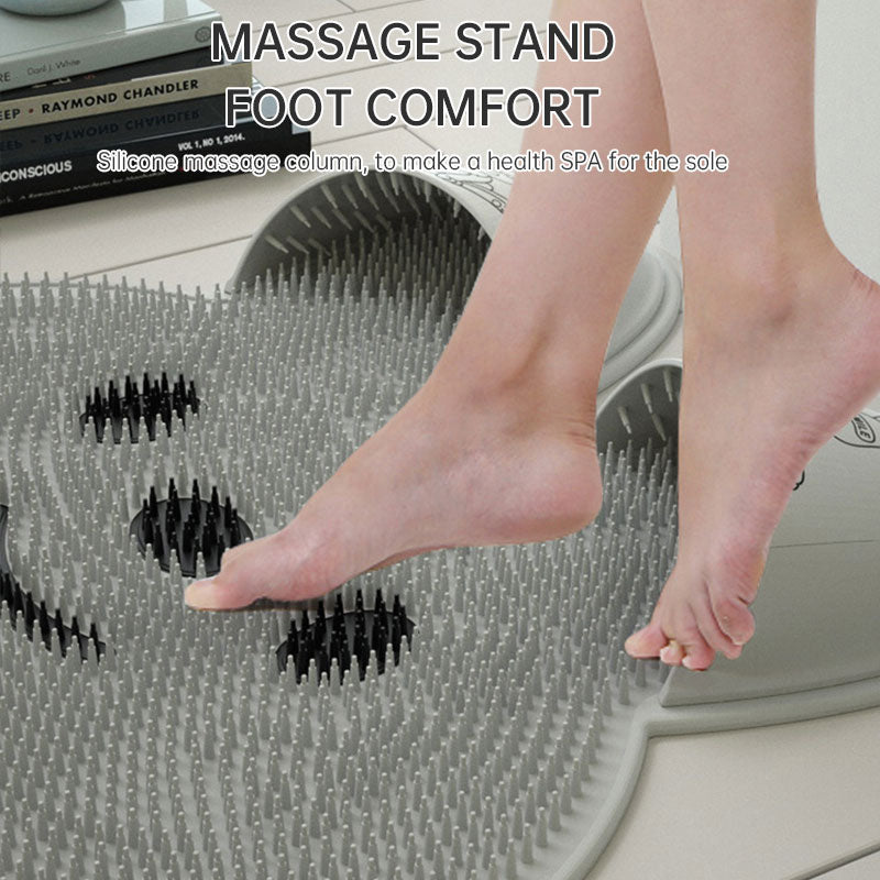 Silicone rabbit rub foot artifact bathroom anti-slip mat rub back massage pad rub bath wash feet to dead skin shower mat - V.I.P Digital Presence