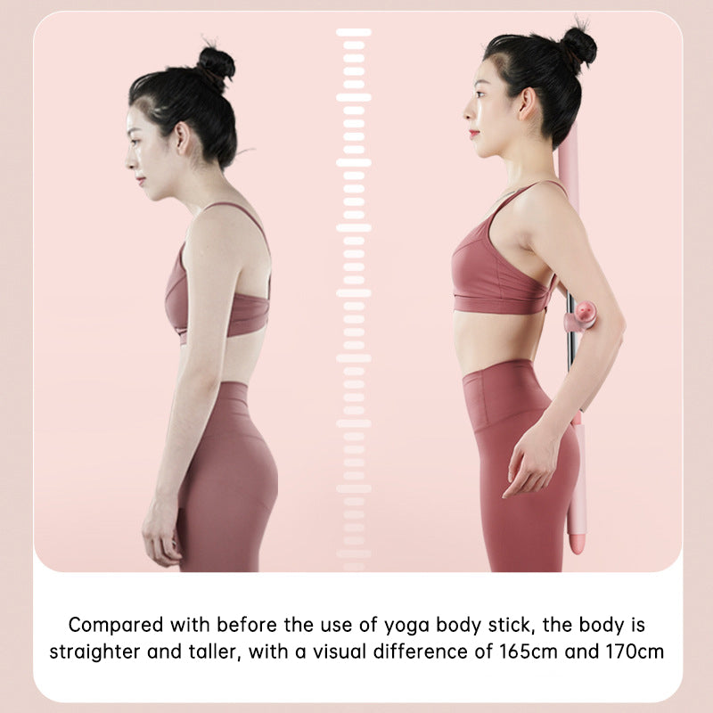 Adjustable open back shoulder stick correct hunchback correction cross yoga stick for corrective posture - V.I.P Digital Presence