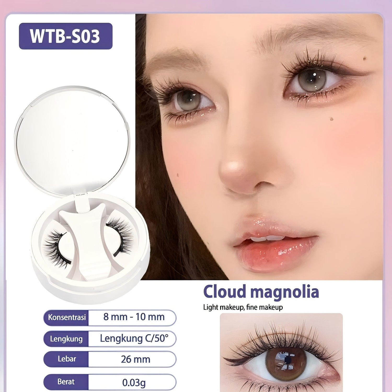 Natural Thick Portable Adhesive Free Eyelash Magnetic Suction Eyelash Style - V.I.P Digital Presence
