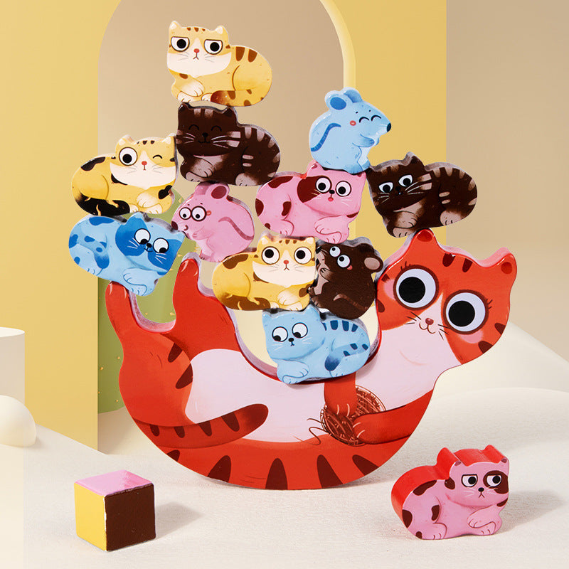 Children's Animal Music Desktop Interactive Game Building Blocks Stacking Balance Boat Early Education Puzzle Wooden Toy - V.I.P Digital Presence