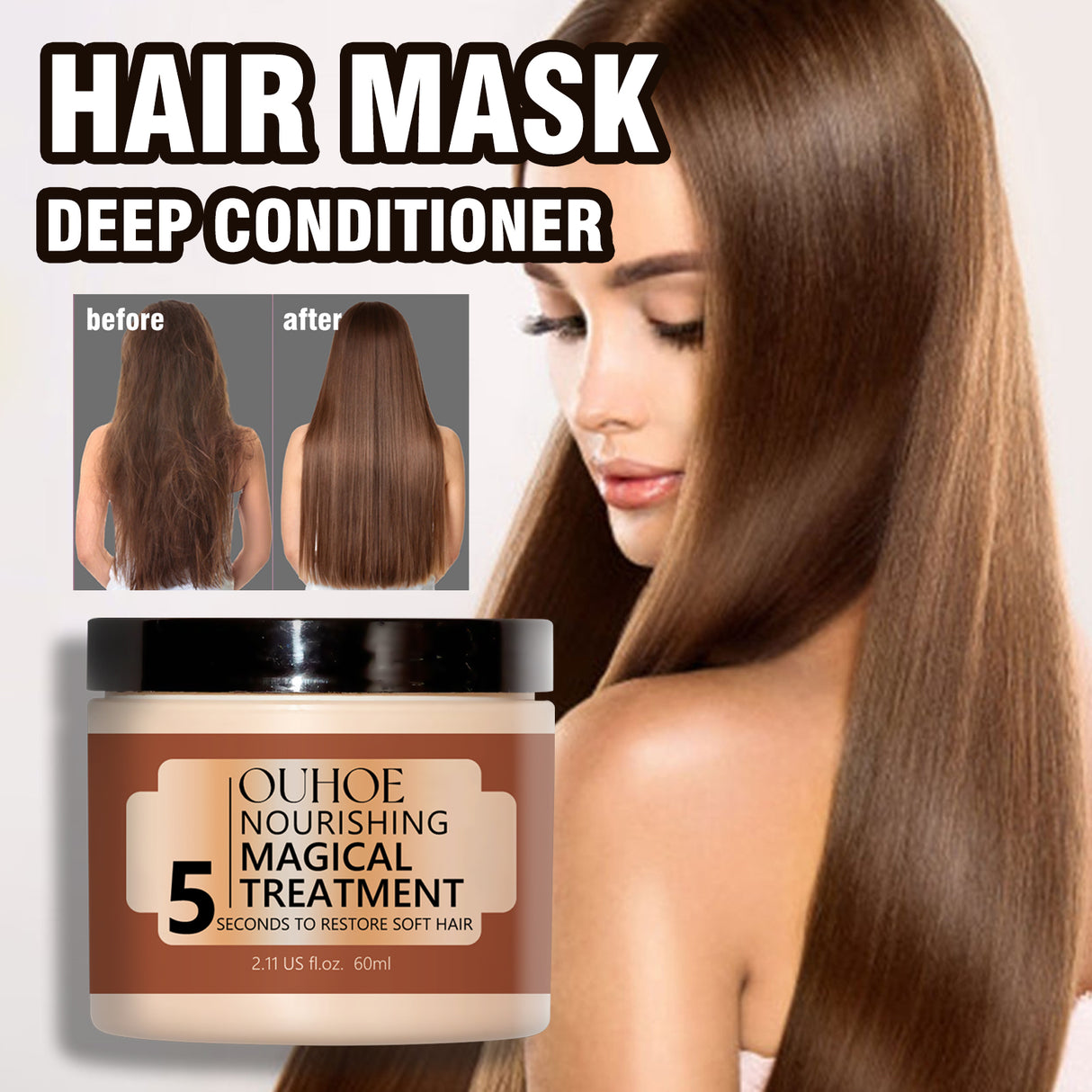Nourishing Hair Mask, Repair Hair Dye, Perm, Split End Dry Damage, Moisturize And Smooth Hair Mask - V.I.P Digital Presence