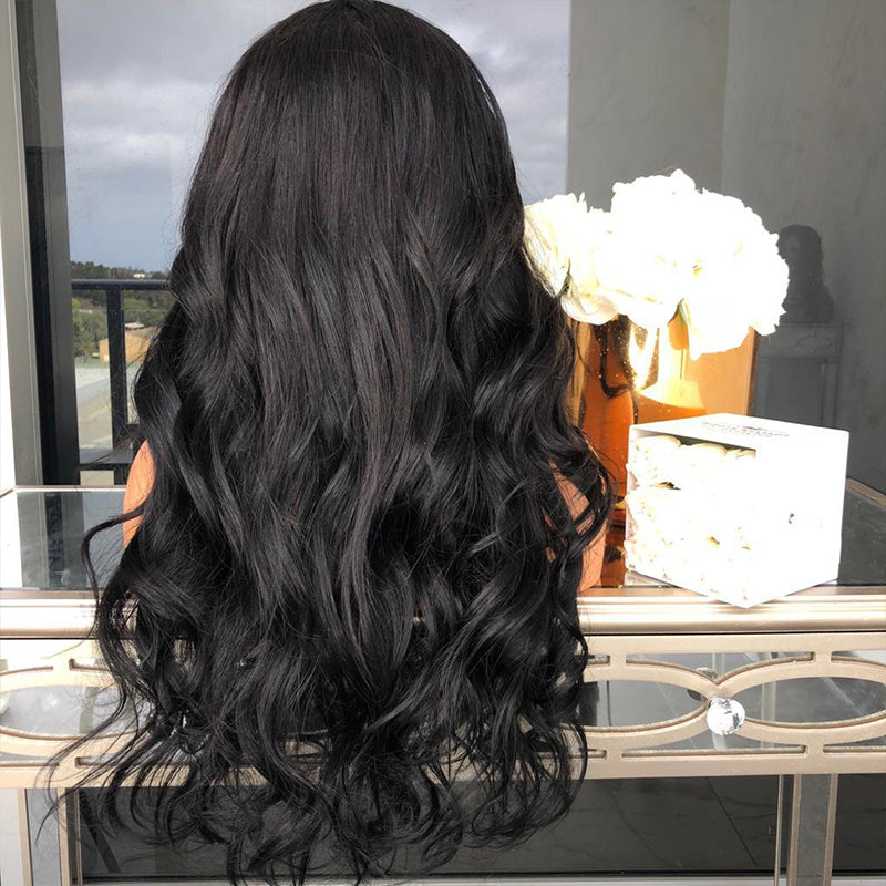Hair Body Wave Lace Front Wigs for Women Black Color Synthetic Hair Glueless Lace Wigs with Natural Hairline - V.I.P Digital Presence