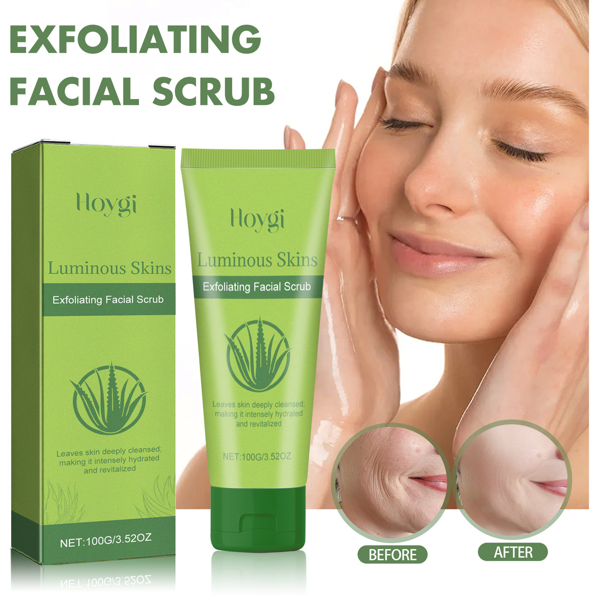 Exfoliating Facial Scrub, Deep Cleaning Removes Impurities From Fine Lines Firming Delicate Refreshing Smooth Cream - V.I.P Digital Presence