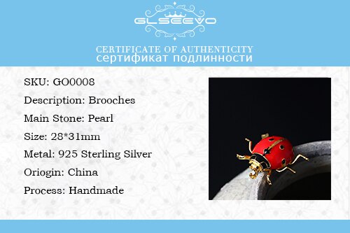 GLSEEVO 925 Sterling Silver Ladybug Brooch For Women Girls Daughter Gifts Cute Insectos Brooches Badge Handmade Jewellery - V.I.P Digital Presence