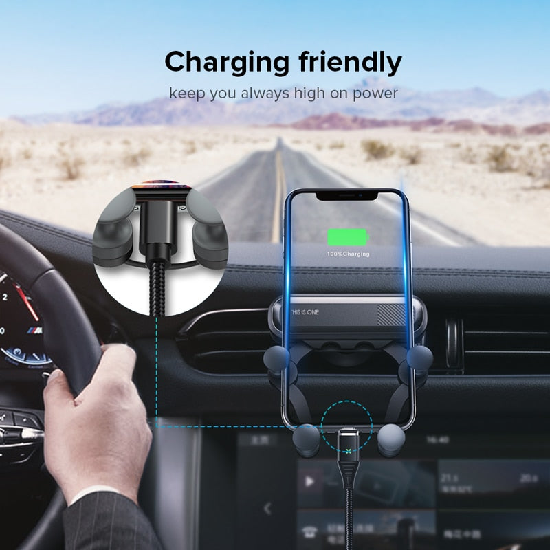INIU Gravity Car Phone Holder Air Vent Mount Mobile Cell Stand GPS Support For iPhone 12 11 Pro Max Xr Xs X 8 7 6 Xiaomi Samsung - V.I.P Digital Presence