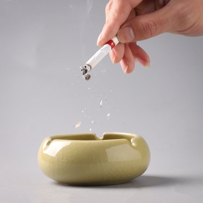 Ceramic ashtray home living room office personality creative retro anti-fly ash ashtray - V.I.P Digital Presence