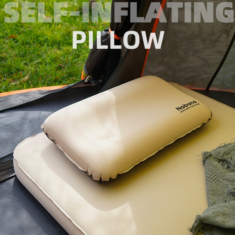 Outdoor 3D Sponge Pillow Automatic Inflatable Pillow Camping Tent Air Cushion Pillow Travel Portable Cervical Neck Pillow - V.I.P Digital Presence