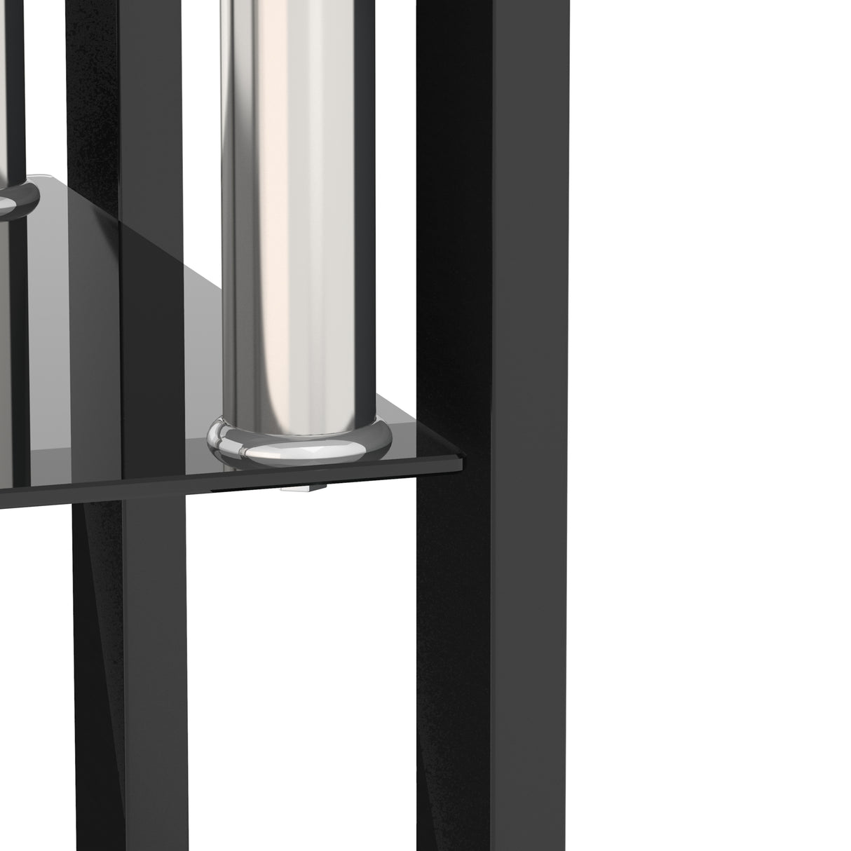 Set of 2, Modern Tempered Glass Tea Table Coffee Table End Table, Square Table for Living Room, Black - V.I.P Digital Presence