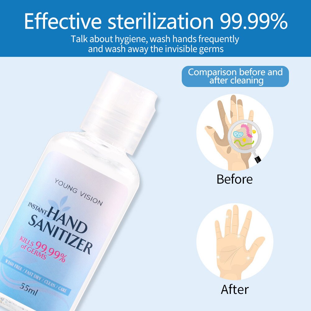 55ml Anti Virus Alcohol Hand Sanitizer Anti Bacteria Moisturizing Aloe Vera Hand Wash Disinfectant Gel Disposable Soap Skin Care - V.I.P Digital Presence
