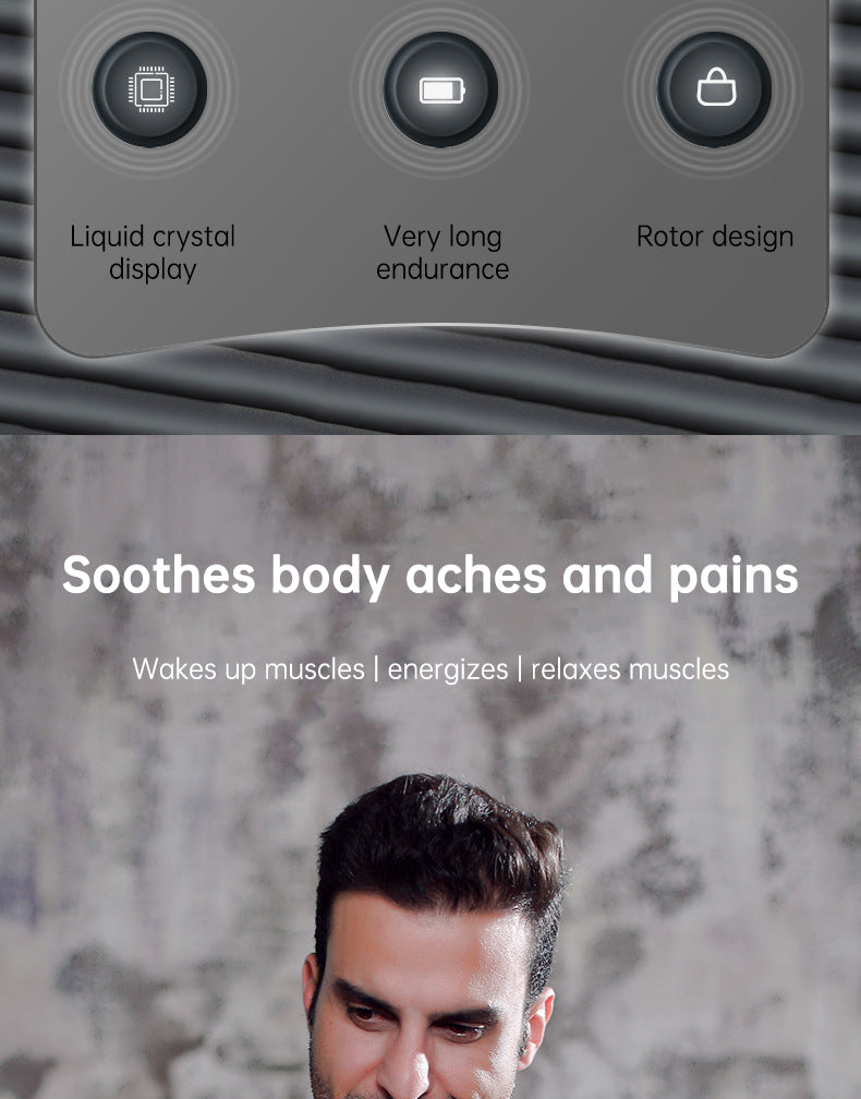 900-turn fascial gun USB charging massage angle rotatable full body muscle massage machine gun - V.I.P Digital Presence