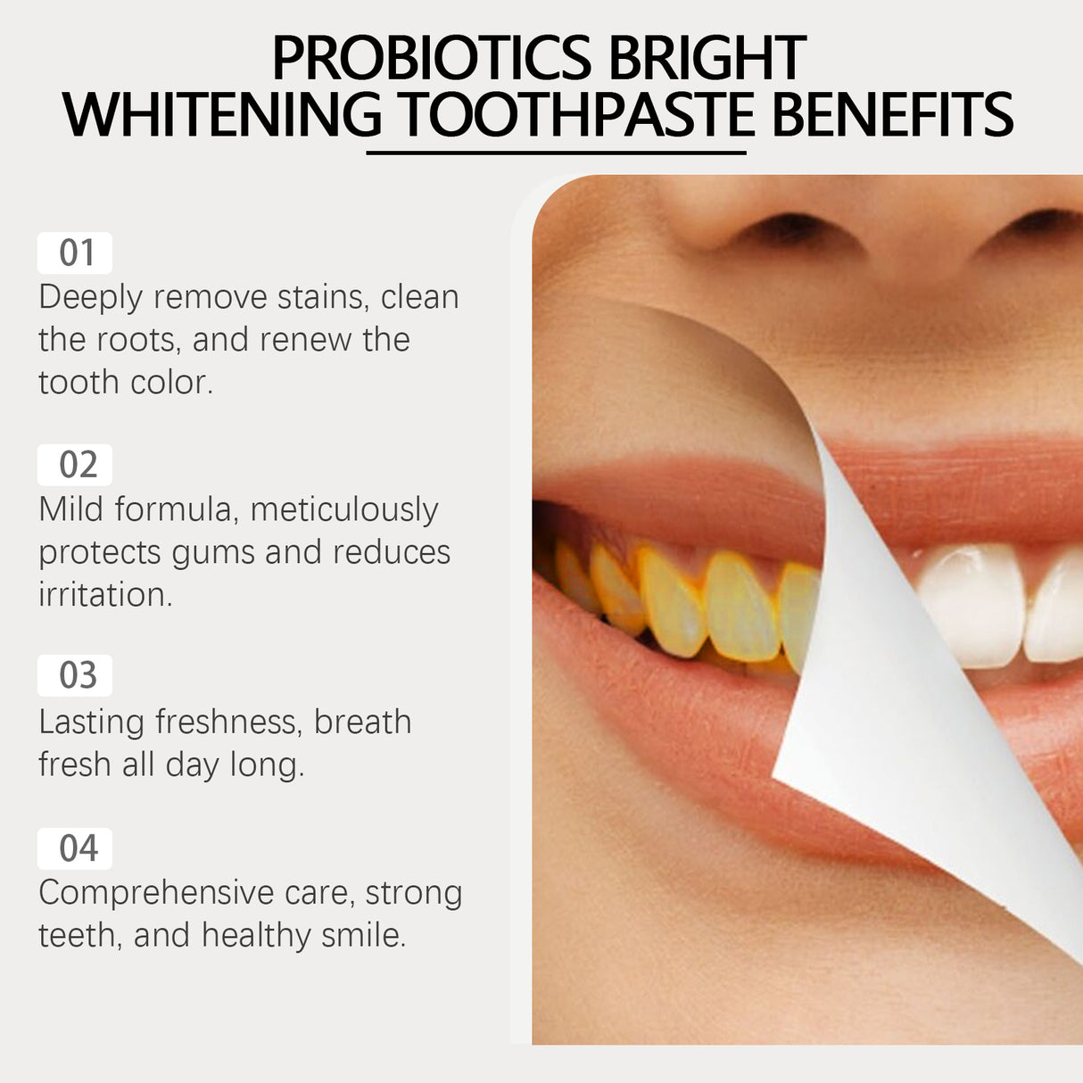 Probiotic Brightening Toothpaste Dental Hygiene And Stain Reduction Care Oral Care Toothpaste - V.I.P Digital Presence