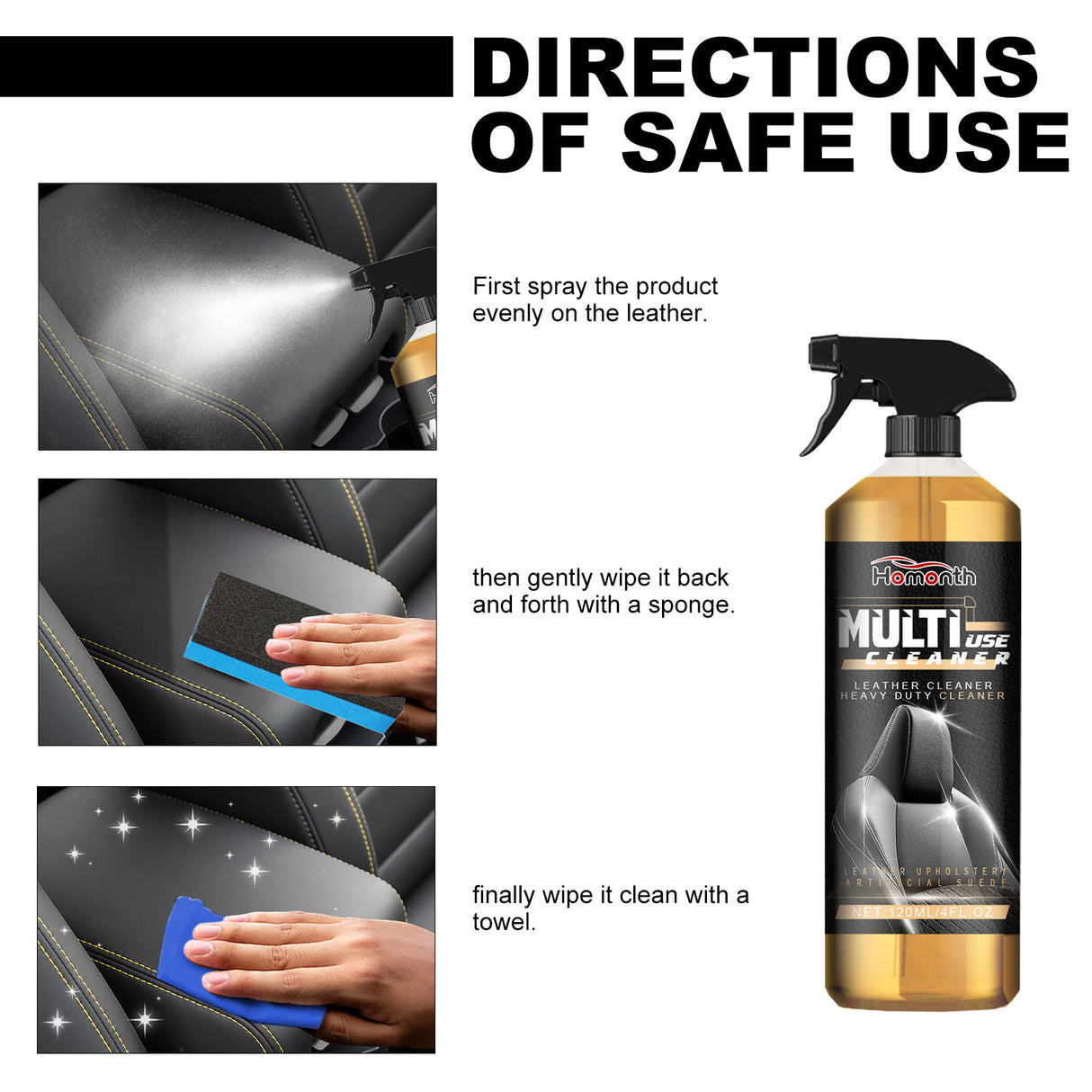 Mult-Use Cleaner, Car Interior Leather Maintenance And Renovation Decontamination Cleaning Agent - V.I.P Digital Presence